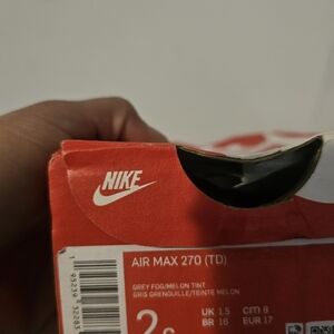 Nike Air Max 270 Kids Sneakers - Gray Fog and Melon Tint